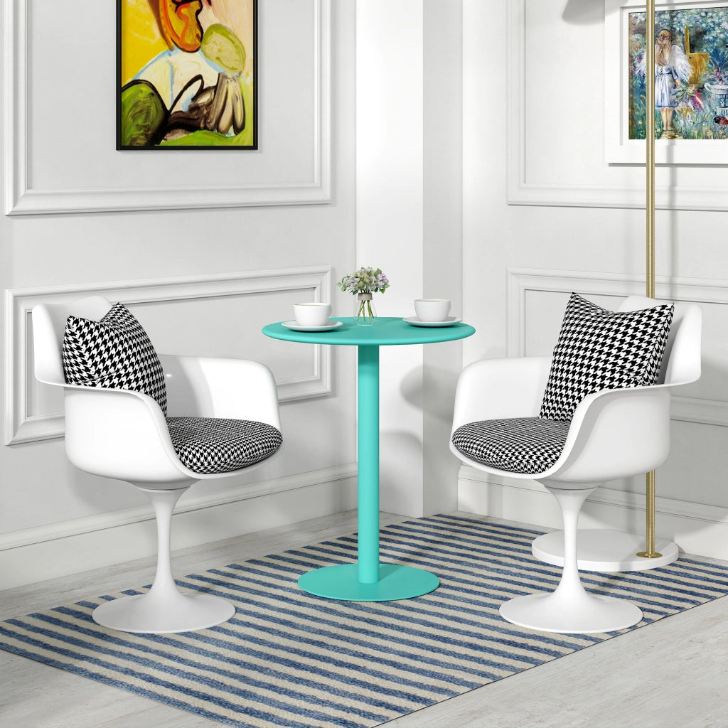Tavolo da pranzo rotondo per 2 persone ¨C zephmum ¨C Verde, Acero, ?60x72 cm