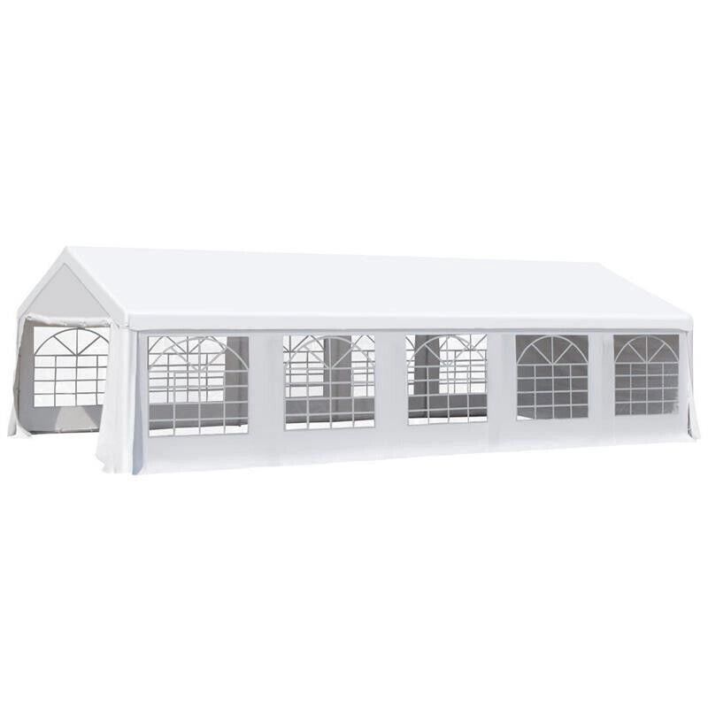GAZEBO DA GIARDINO CON PARETI RIMOVIBILI E FINESTRE 10 X 6 M