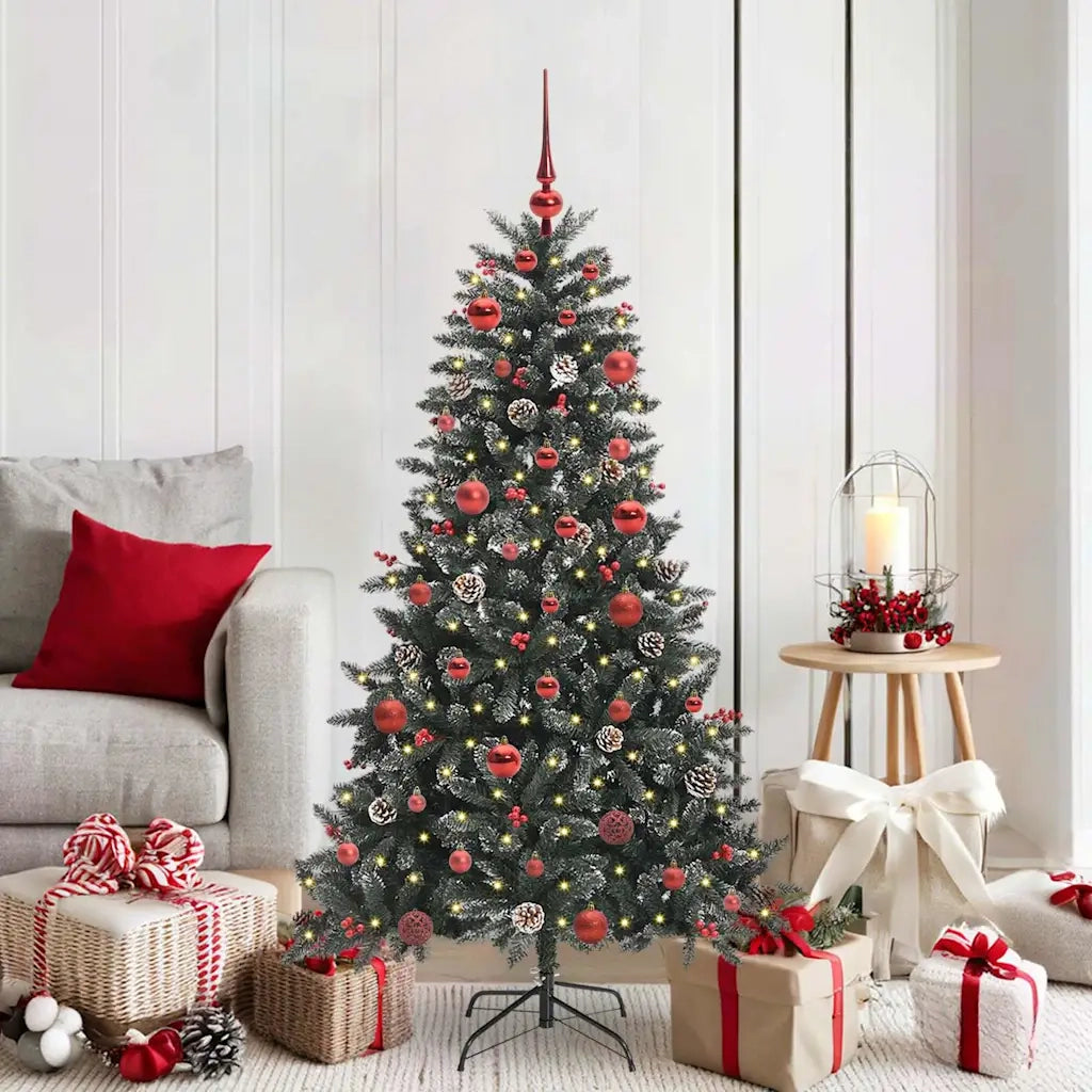 Albero di Natale artificiale con 150 LED Verde 150 cm