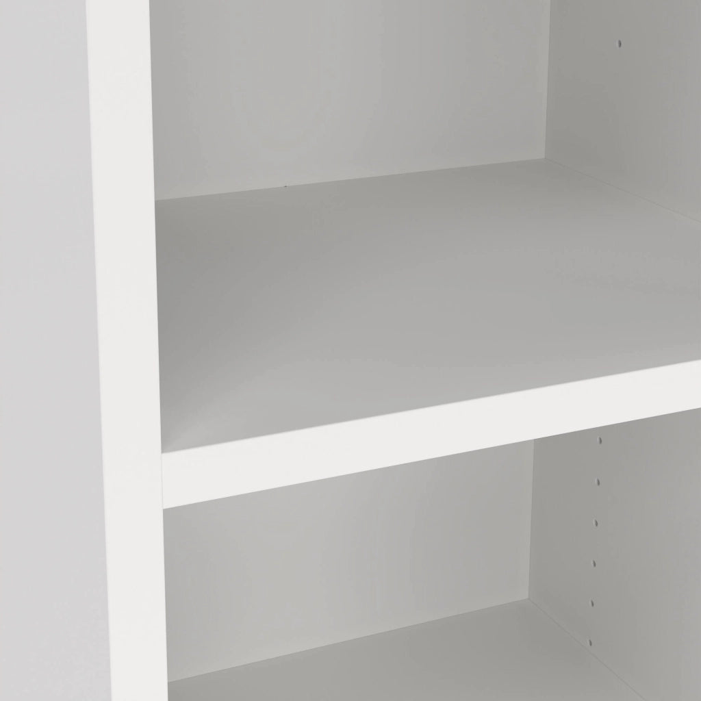 Libreria Pabuk, Scaffale da ufficio, Mobile portalibri, Biblioteca, 47x40 h222 cm, Bianco