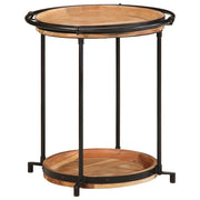 Tavolino Ã˜55x60 cm in Legno Massello di Acacia