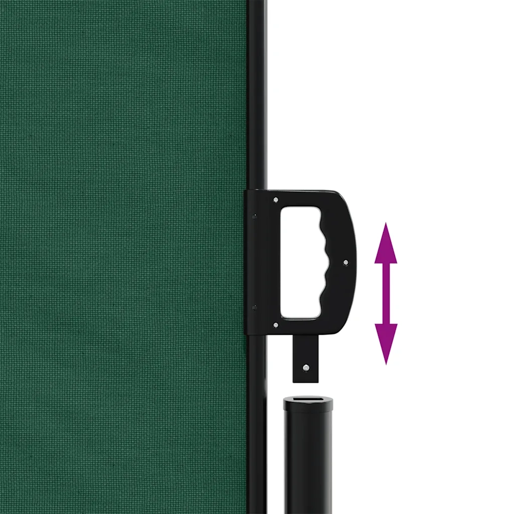 Tenda da Sole Laterale Retrattile Verde Scuro 140x500 cm 4004425