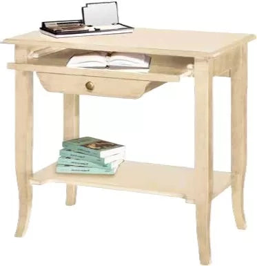 Scrivania 1 cassetto estraibile legno avorio anticato shabby 85x49x79 - Mobili 2G