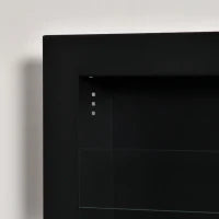 Camino Bioetanolo da Parete a con 3 Serbatoi da 1L e Copertura 20m², 120x40 cm Caminetto Bioetanolo 2Kw in Acciaio e Vetro per Salotto, Soggiorno e Camera da Letto, Nero
