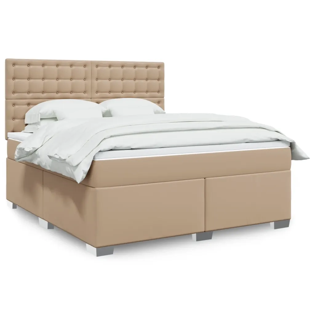 Giroletto a Molle con Materasso Cappuccino 180x200cm Similpelle 3293035
