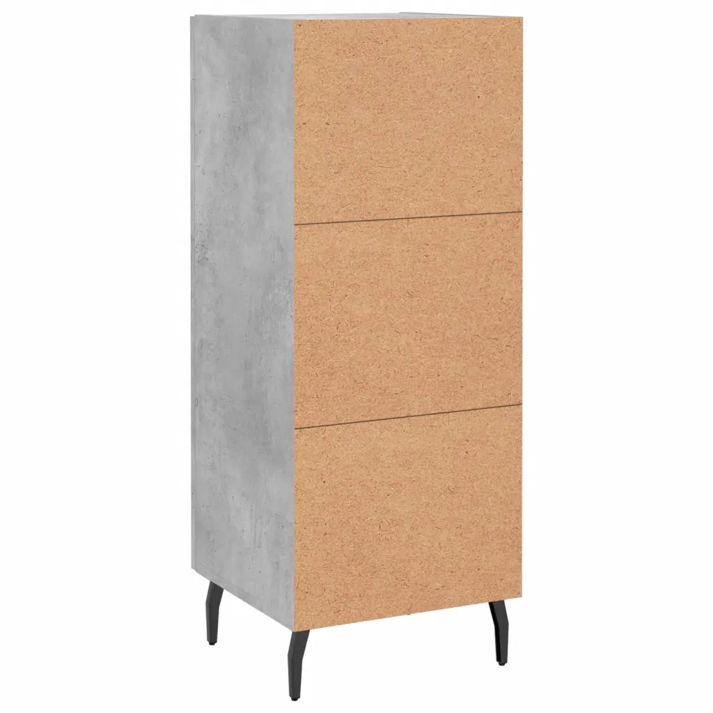 Credenza Grigio Cemento 34,5x34x90 cm in Legno Multistrato 830464