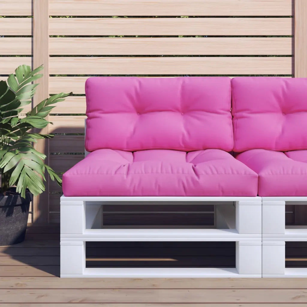Cuscino per pallet | Cuscini per sedie Rosa 70x40x12 cm in Tessuto