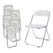 Set di 6 sedie pieghevoli 74 x 46 x 47 cm bianche 03_0009902