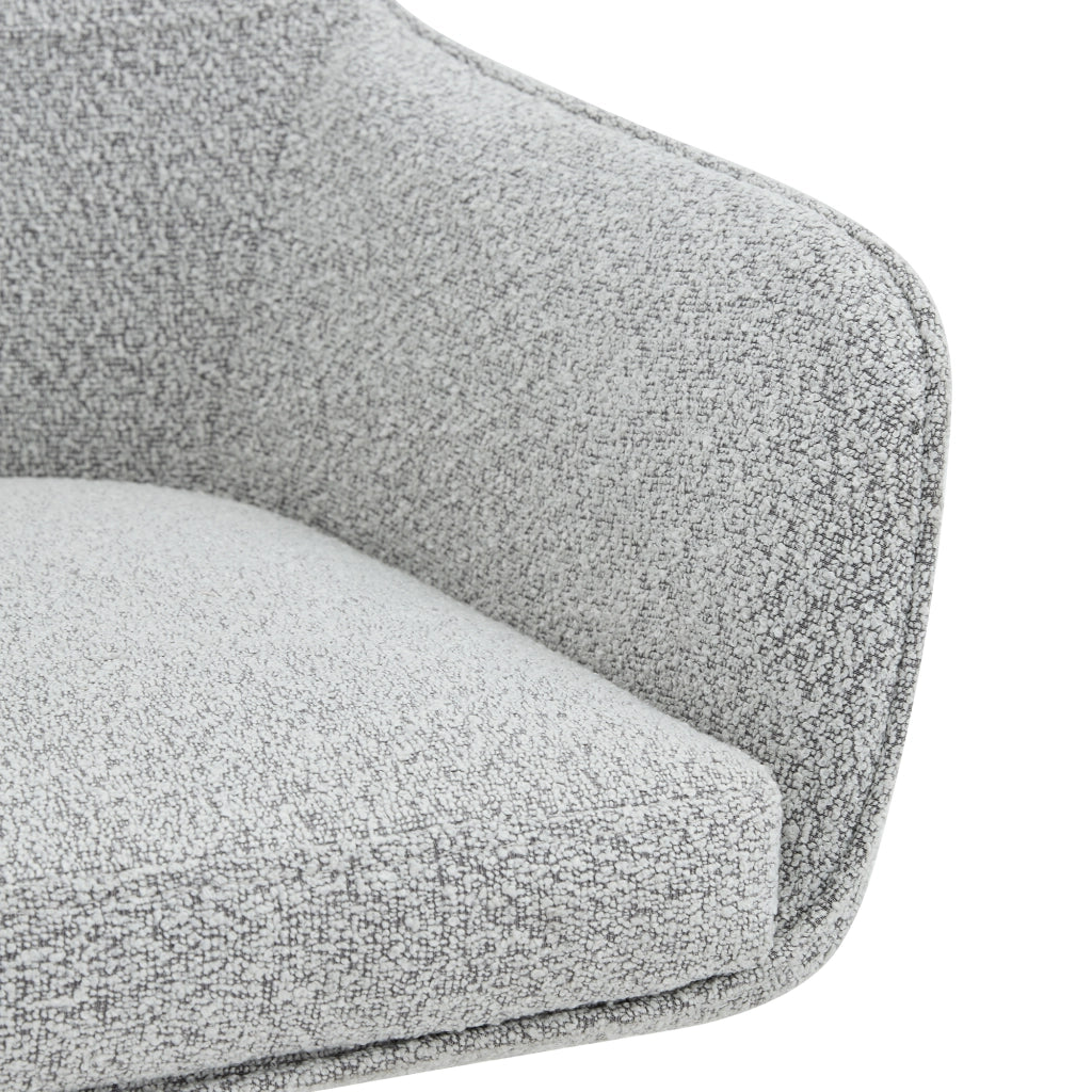 SEDIA Girevole 82 cm in Tessuto Grigio e Legno Massello Set da 2 pezzi