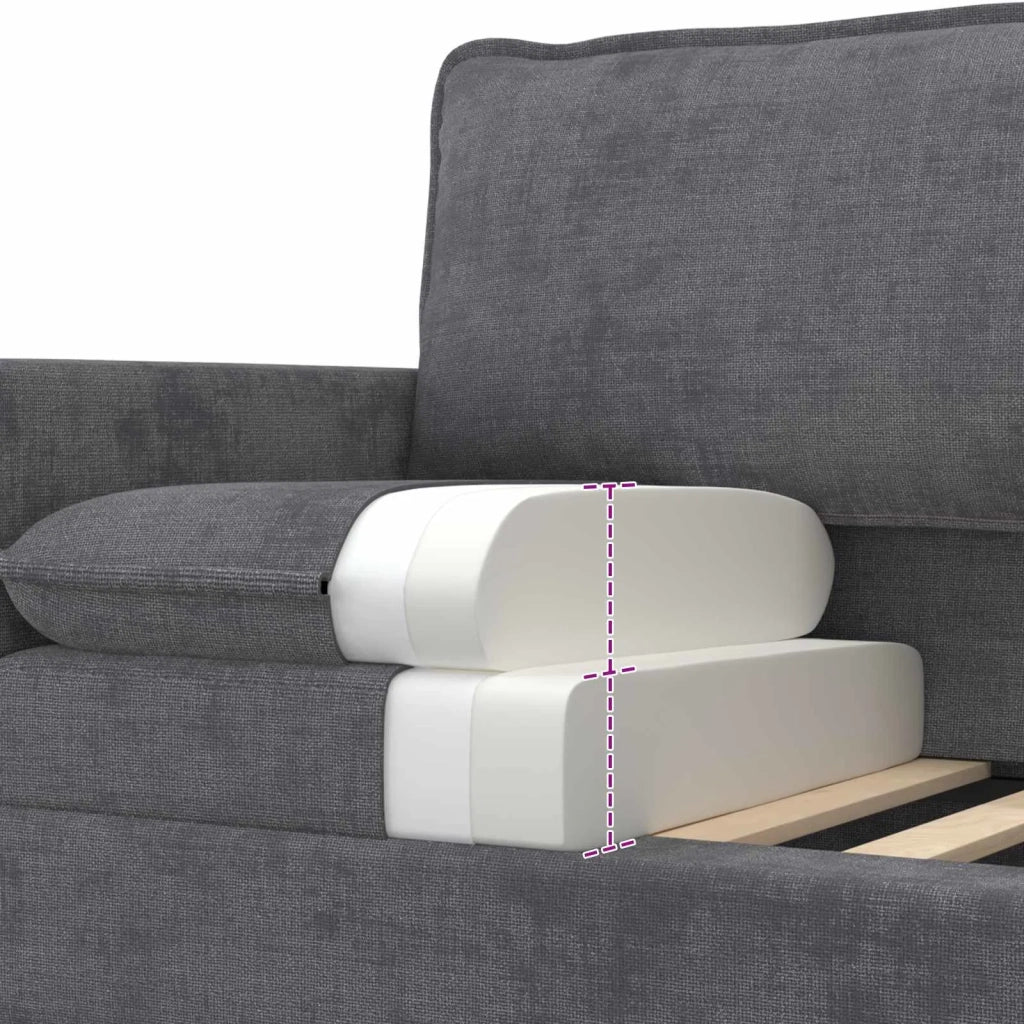 Divano Grigio Scuro 156 x 81 x 87,5 cm Poliestere