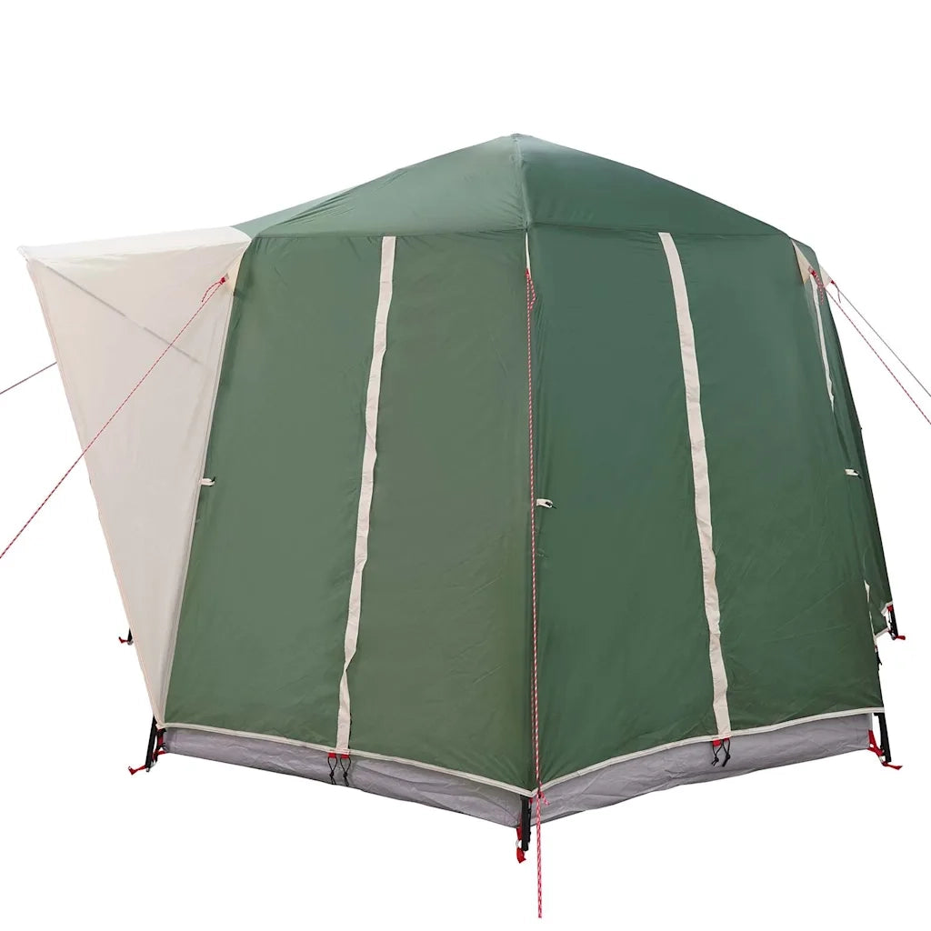 Tenda a cubo per 3 Persone-Tenda da campeggio Verde e Bianco 320 x 320 x 203 cm