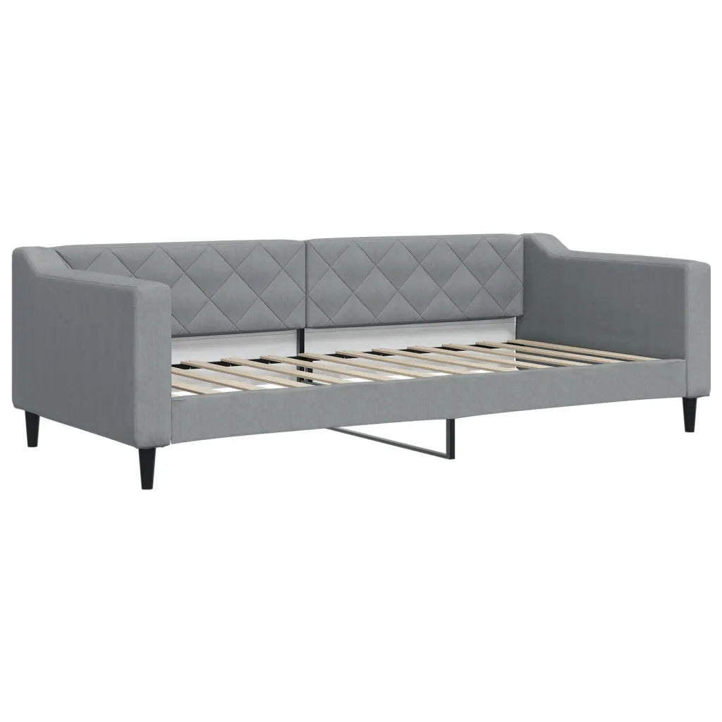 Divano Letto Estraibile Materassi Grigio Chiaro 90x200 Tessuto 3197444