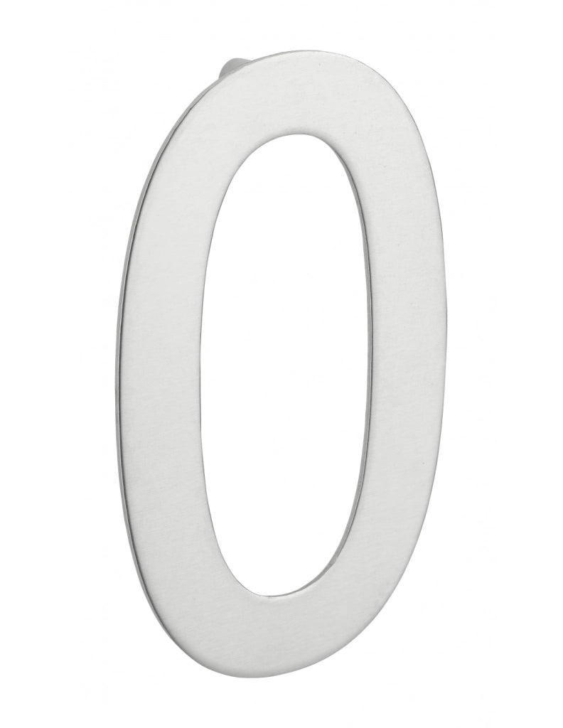 Numero civico 0 in acciaio inox 304, altezza 100 mm, con distanziatori – THIRARD