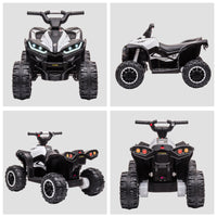 Quad Elettrico per Bambini 12V Ruote Larghe con Sospensioni e Fari LED Bianco