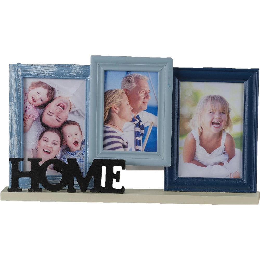 Portafoto da Appoggio multiuso 3 foto inlegno mdf 37 x 6 x 22 cm