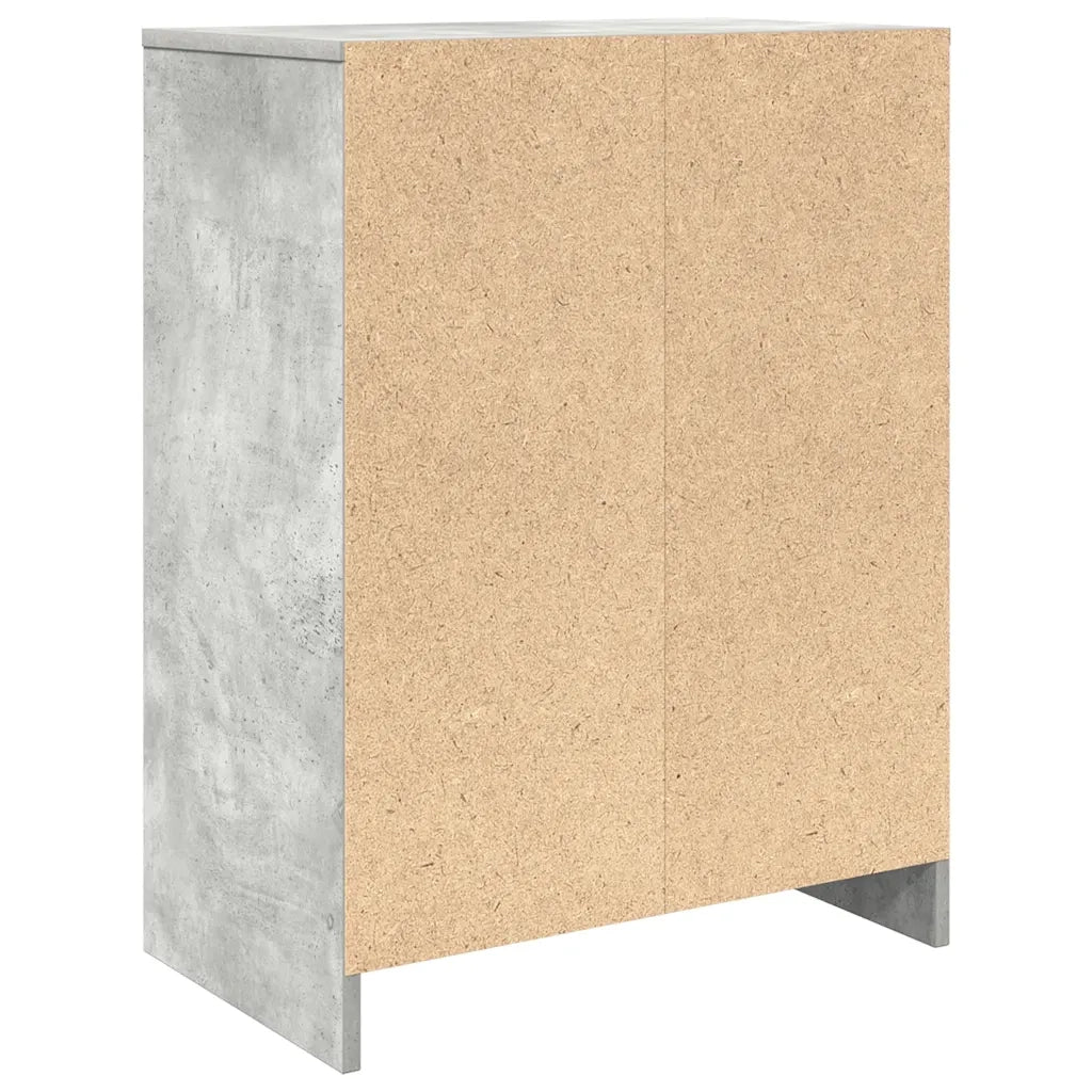 vidaXL Scarpiera Grigio Cemento 57x34x76 cm in Legno Multistrato