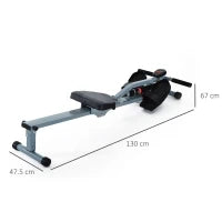 Vogatore Professionale a Tiraggio Centrale per Allenamento da Casa Salvaspazio con Display 130 x 47.5 x 67cm