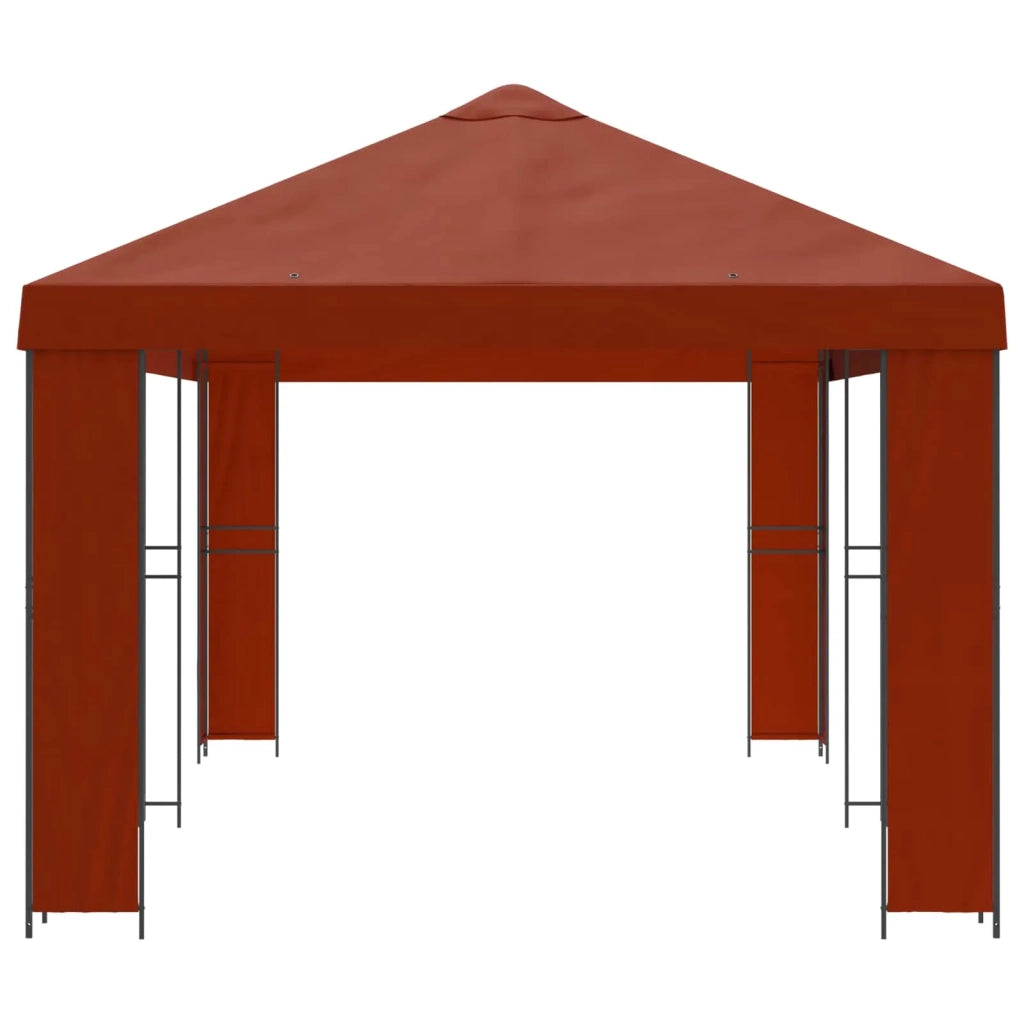 Gazebo da giardino 6 x 3 m Terracotta Poliestere e Acciaio 190 3376010