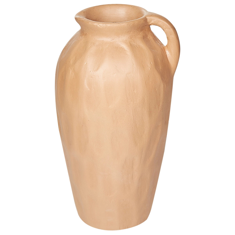 Vaso decorativo in terracotta arancione 47 cm Fatto a mano Design tradizionale Decorazione per la casa Soggiorno