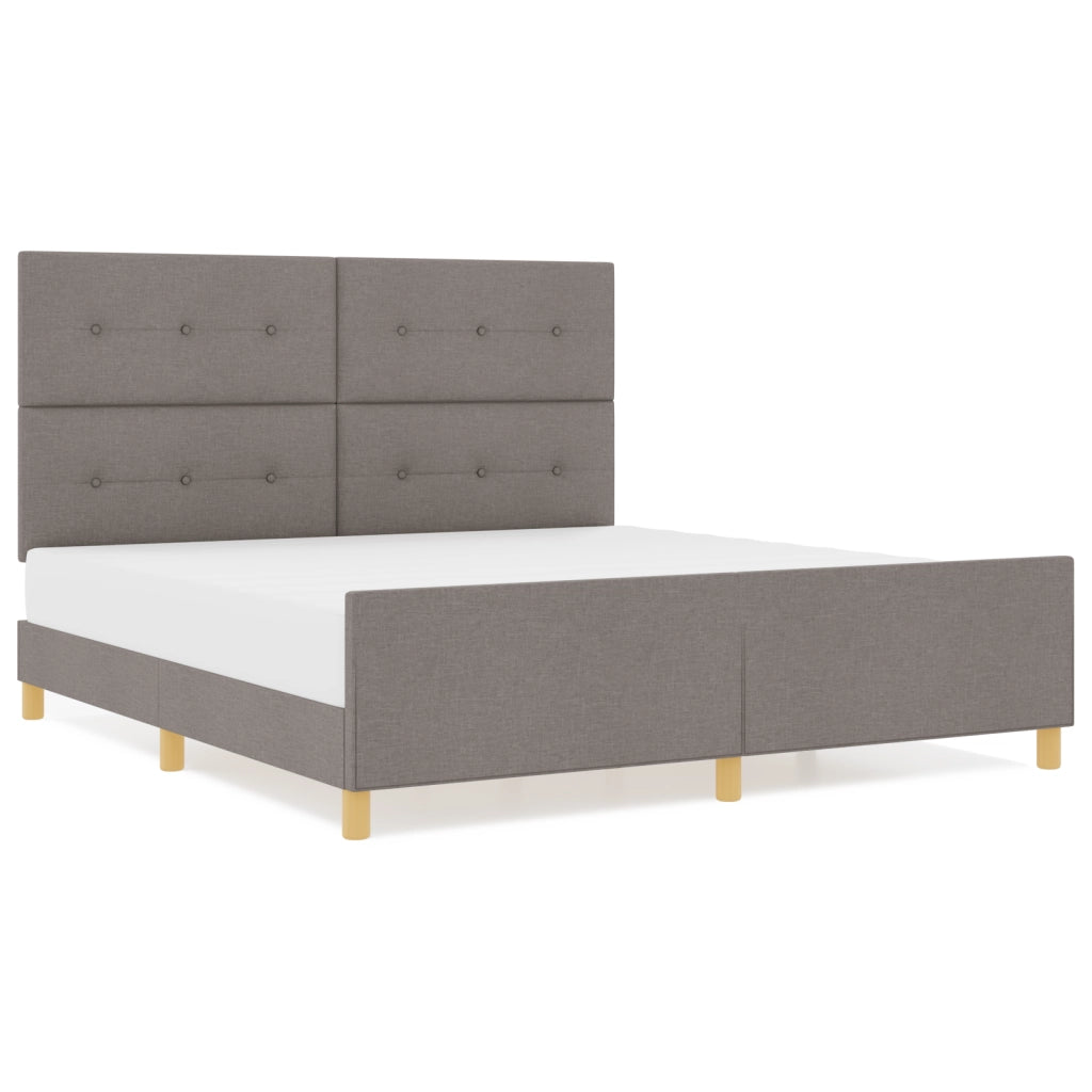 Struttura letto  Tortora 180x200 cm Tessuto