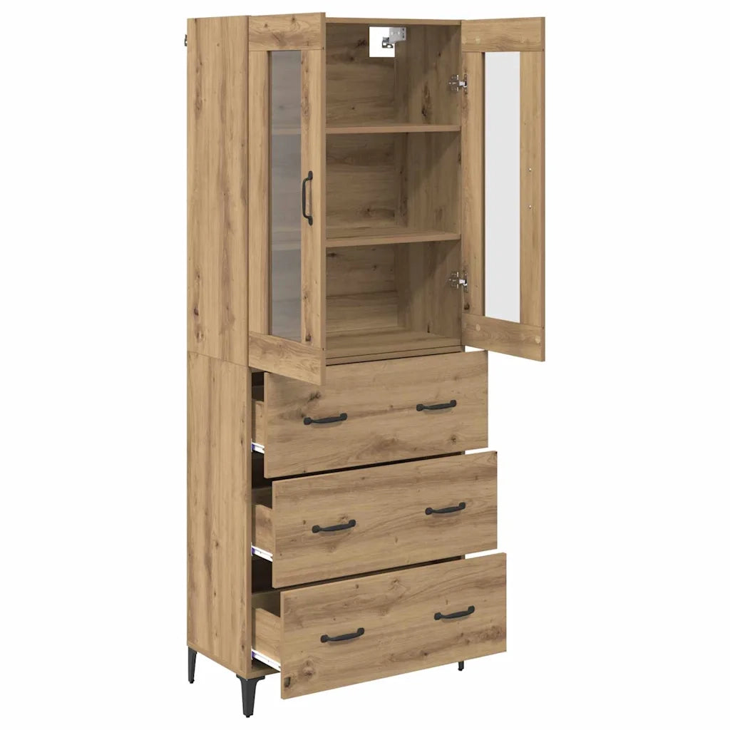 Credenza con cassetto Rovere artigianale 69,5 x 34 x 180 cm