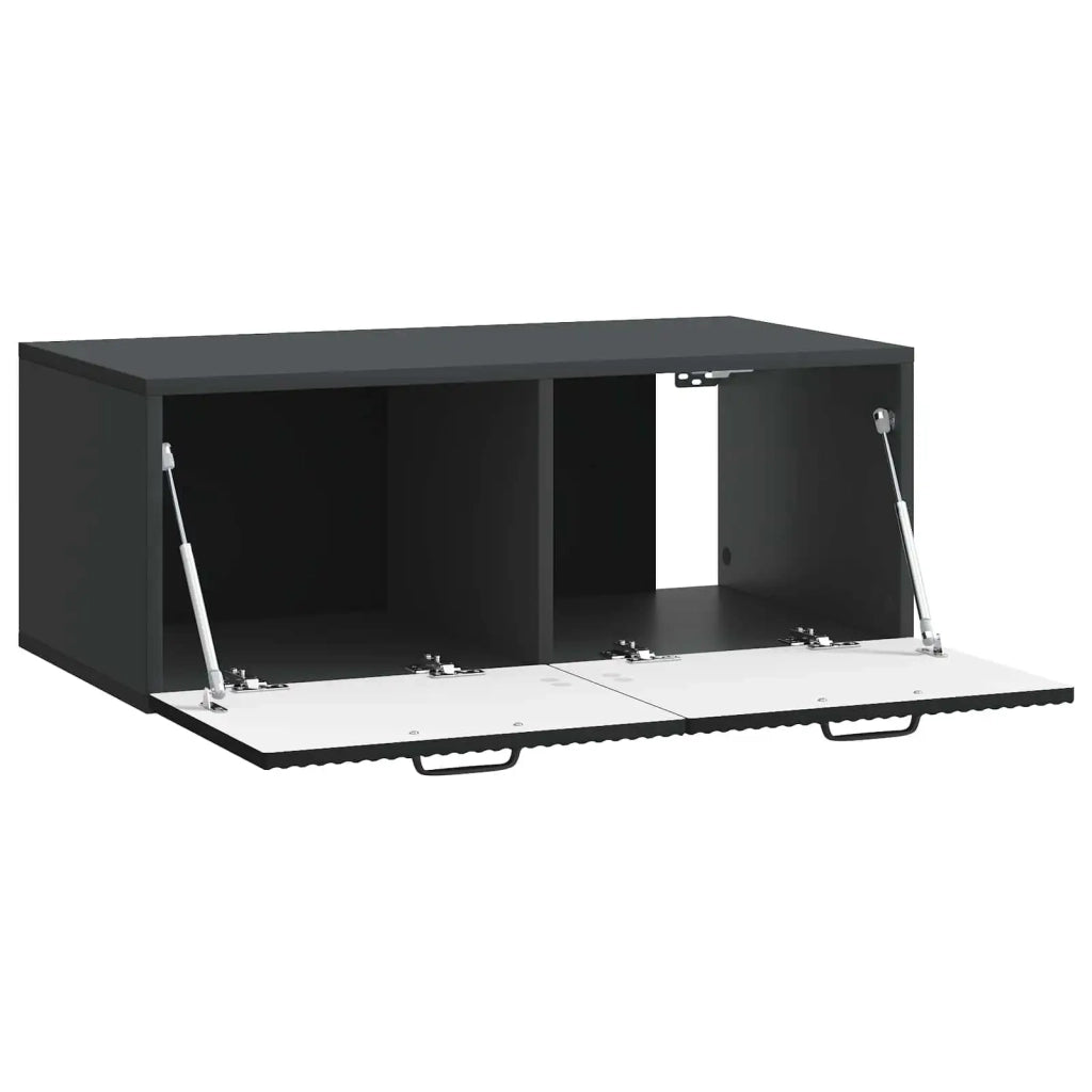 Mobile Porta TV da Muro-Credenza per TV sospesa Nero 78,5 x 41 x 30 cm 179558