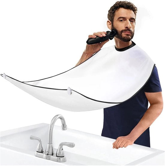 Scheercape da 100x70cm con morsetto, adatto per parrucchieri, adatto per adulti e bambini, bianco.