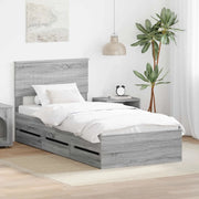 Struttura del letto con cassetto Grigio Sonoma 90 x 190 cm 3410754