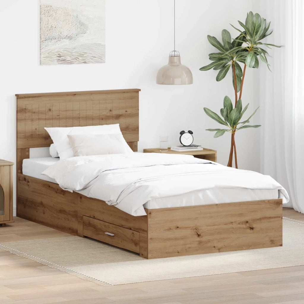 Struttura del letto Rovere artigianale 100 x 200 cm 3410939