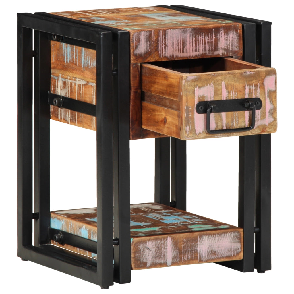 Comodini 2 pz 40x40x40 cm Legno massello di recupero