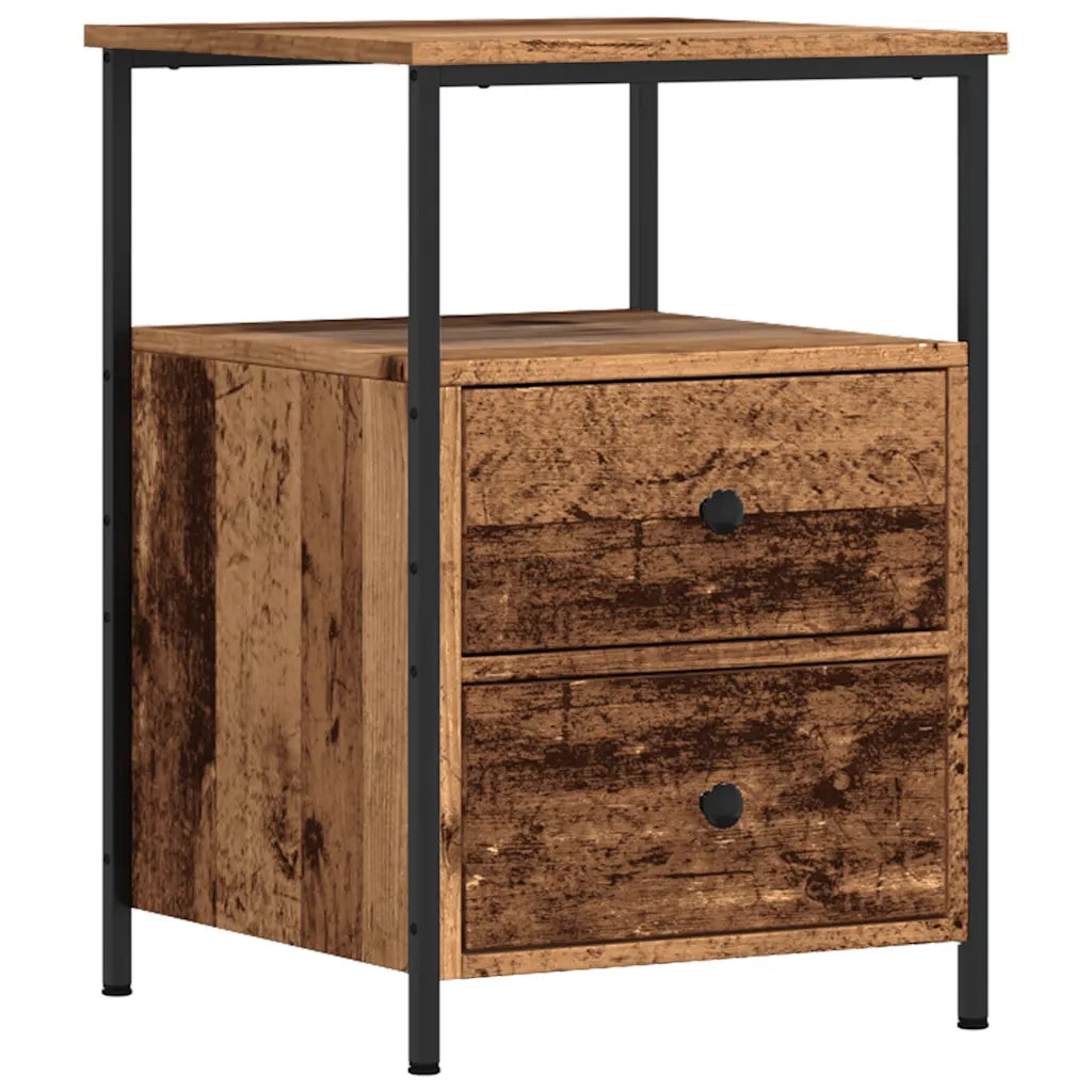 Comodino Legno Antico 34x35,5x50 cm in Legno Multistrato 857258