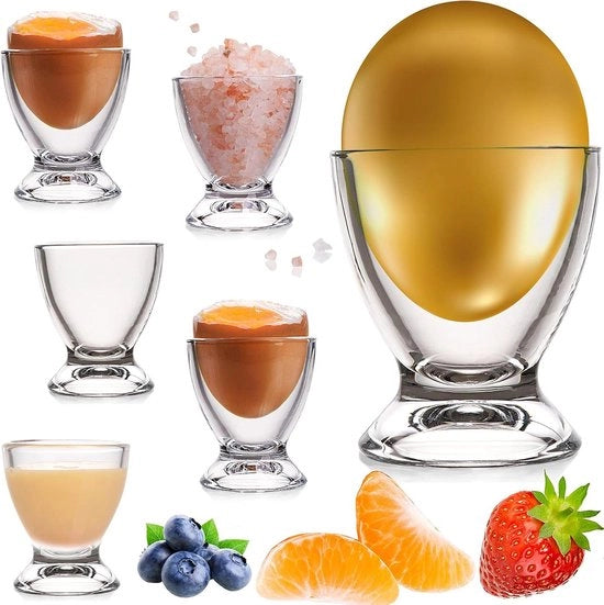 Set di Dadi per Uova in Vetro 6 pezzi, Dadi per Uova Standard, Dadi per Uova da Colazione Brunch 

Modello: PLATINUX