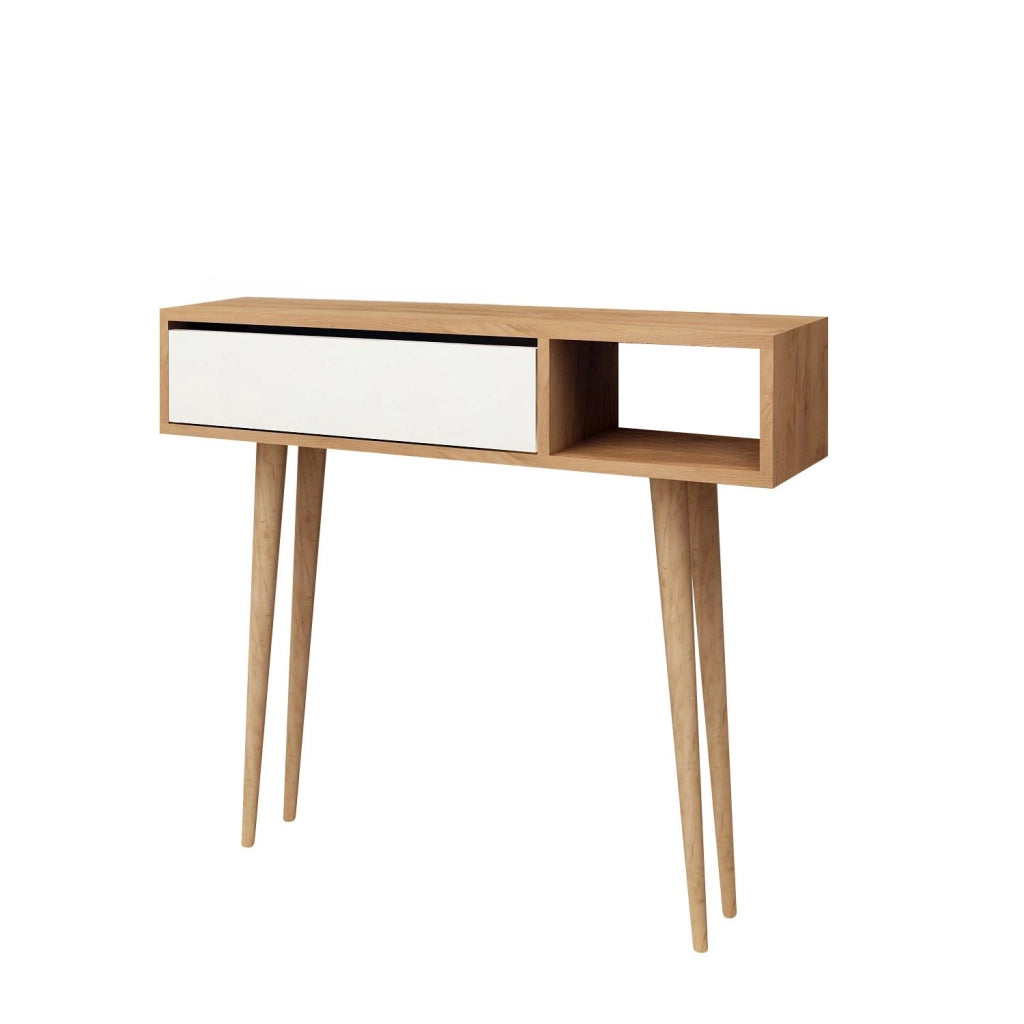Consolle in legno "Oseyo" - 100 x 30 x 94 cm - Marrone