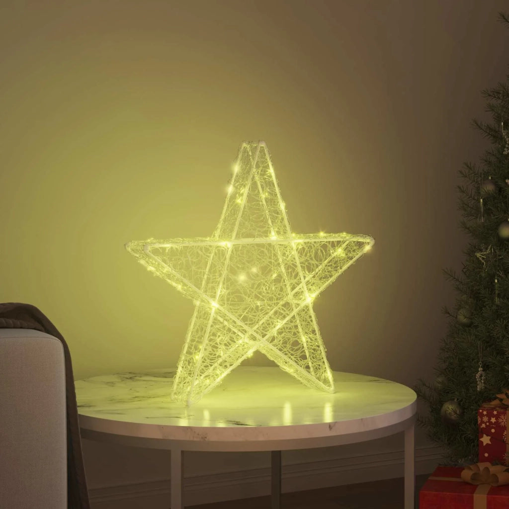 Stella 3D con 50 LED Bianco caldo 55 x 53.5 x 10 cm Acrilico 42019098
