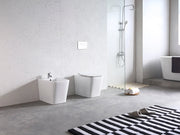 Sanitari a Terra Filo Muro Wc Bidet Copriwater Sof Close Bianco Edge Rimles