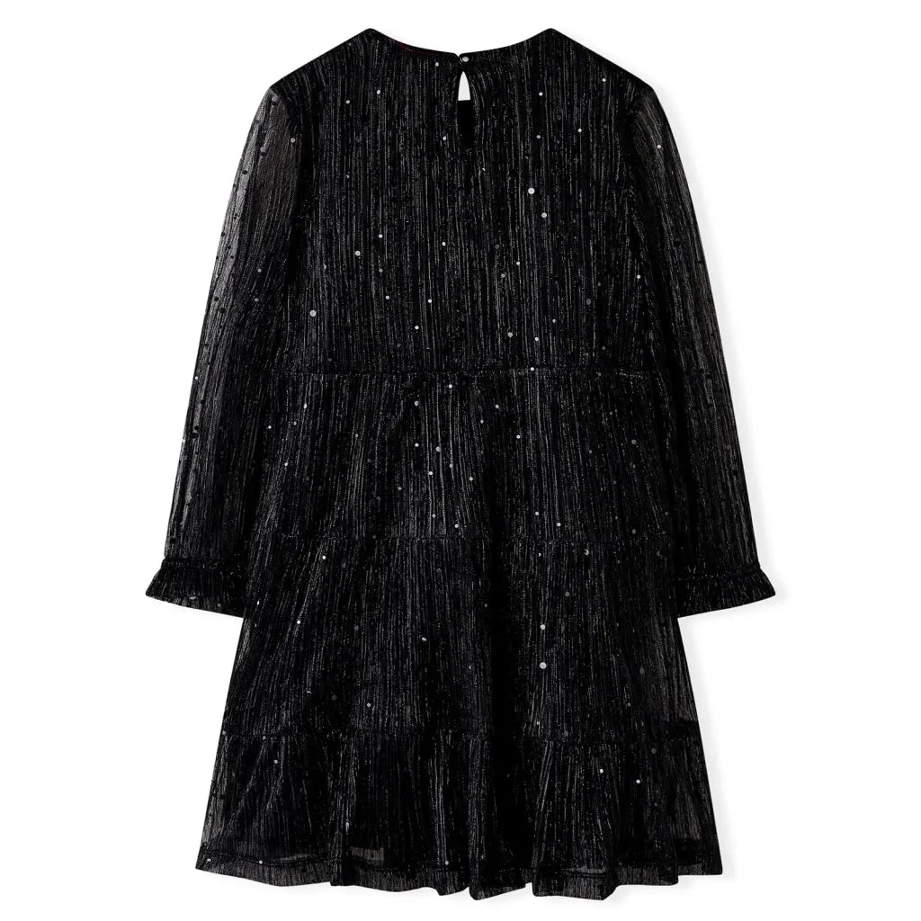 Abito per Bambine a Maniche Lunghe Nero 116 CFW4019161