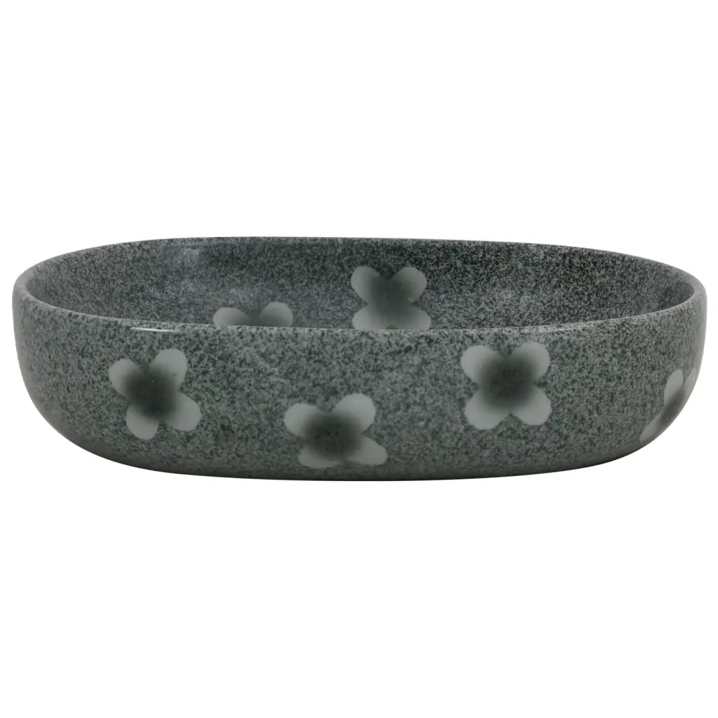 Lavabo da Appoggio-Lavandino-Lavello Blu Ovale 59x40x14 cm Ceramica