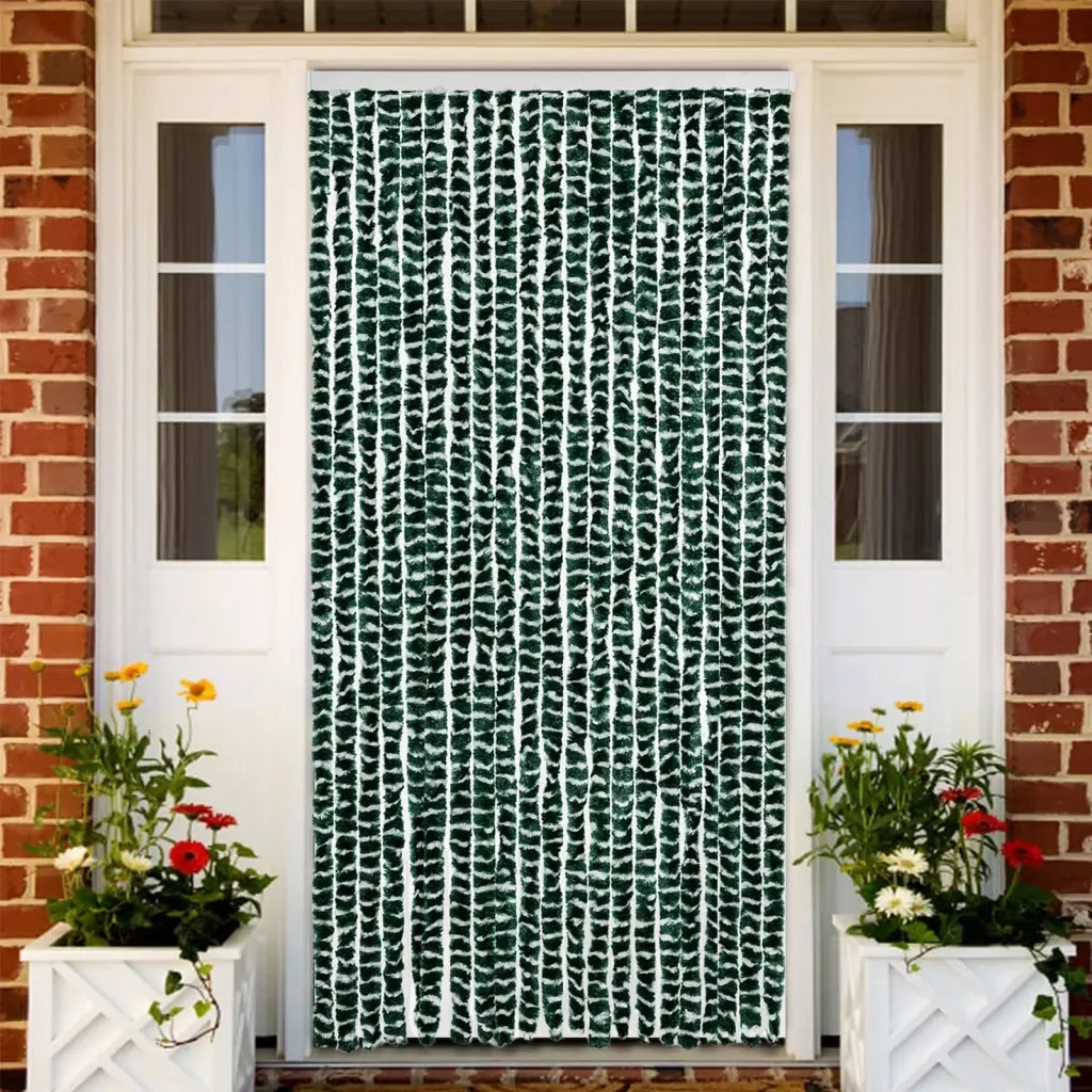 Tenda Antimosche Verde e Bianca 90x200 cm in Ciniglia CFW2920964
