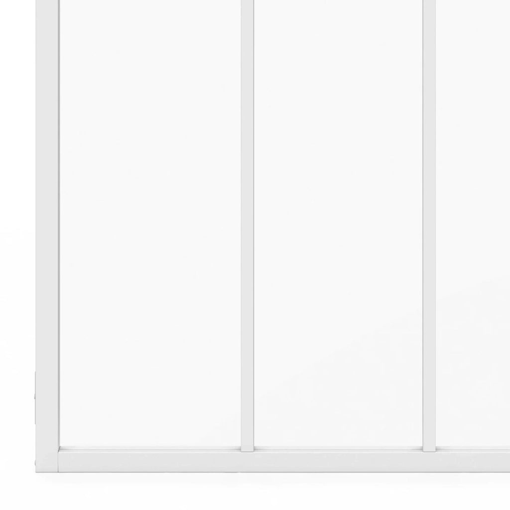 IDMarket - Metallo bianco e vetro temperato Tetto in vetro a 3 lastre L. 93 x H. 108 cm