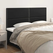Testiera Nera 180x5x118/128 cm in Similpelle 3116294