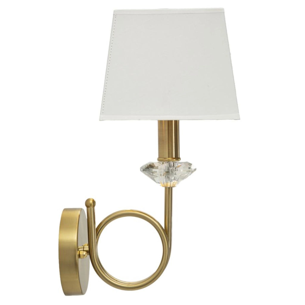 Lampada a Parete VKH910, Bianco, Tessuto, 18x24x40 cm