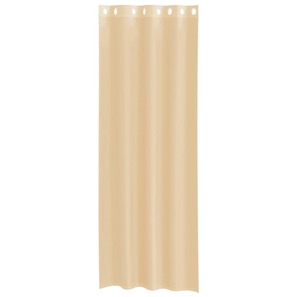 Tende in Voile con Occhielli 2 pz Sabbia 4102124