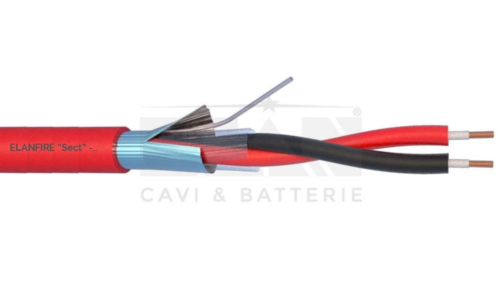 MATASSA CAVO ELAN ALLARME ANTINCENDIO ELANFIRE TW + SCHERMO 2X8/10 282801R 100MT
