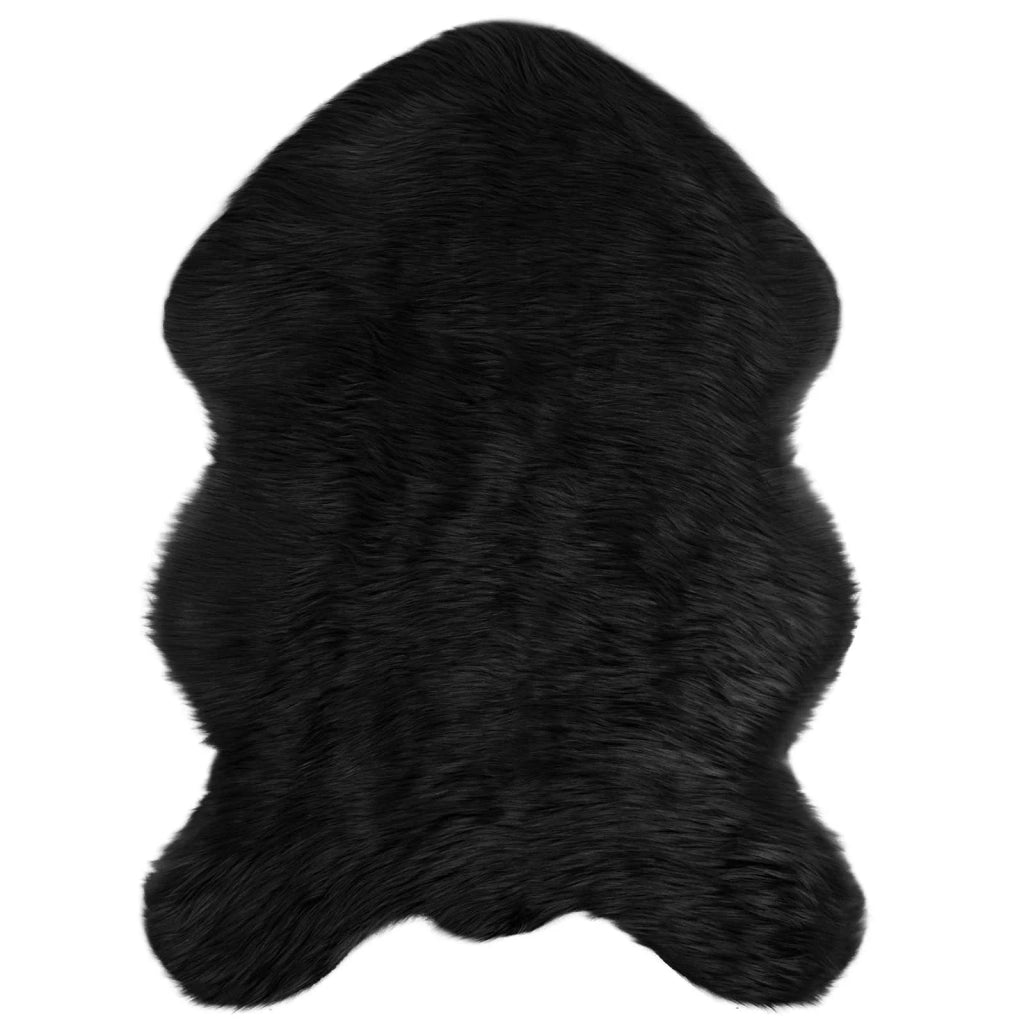 Tappeto in finta TAFALLA Nero 60 x 90 cm Poliestere