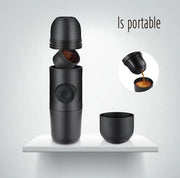 Macchina per caffè espresso portatile - Frittatore per viaggio - Comando manuale con meccanismo di aspirazione