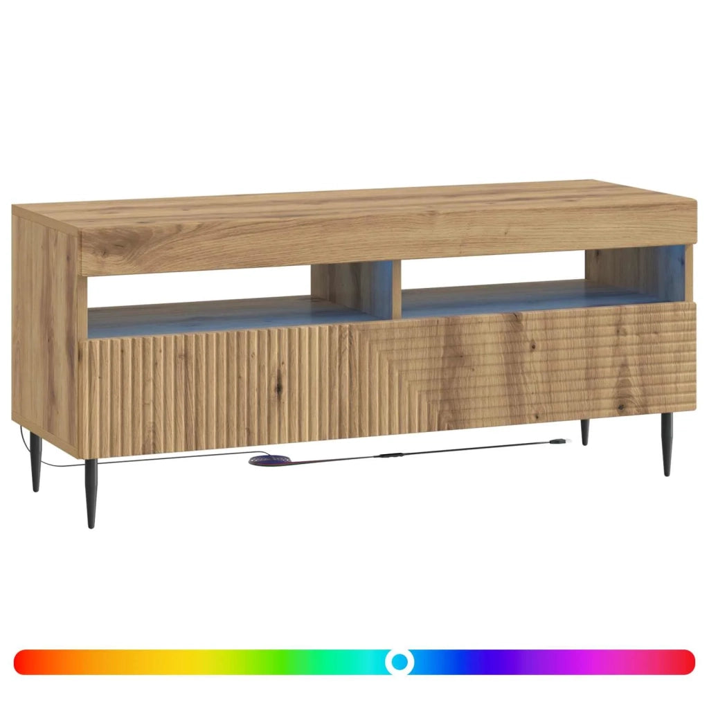 Mobile TV LED Rovere Artigianale Legno ingegnerizzato 896994