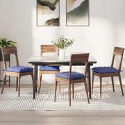 Cuscini per Seduta 4 pcs Blu jeans 40 x 40 x 6 cm Tessuto