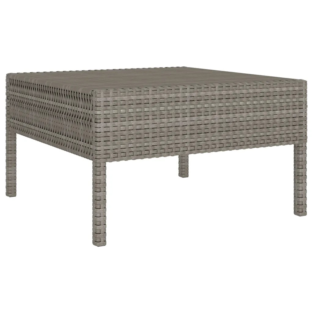 Set Divani da Giardino 10 pz con Cuscini in Polyrattan Grigio cod mxl 38847