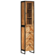 Mobile da Bagno 40x27x190 cm in Ferro e Legno Massello Acaciacod mxl 114948