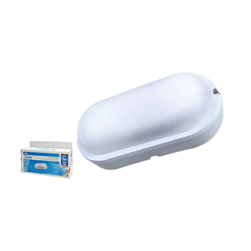Plafoniera Led Lampada Da Parete Soffitto IP54 Ovale 18W 1820LM Freddo 6500K Bulkhead Per Condominio 230X104X47mm